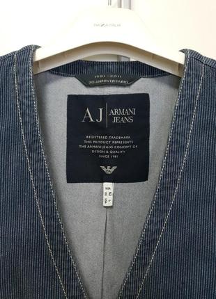 Armani jeans - l - 52 - жилетка мужская не классическая мужественный жилет3 фото