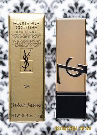 Нюдовая помада для губ yves saint laurent rouge pur couture satin colour lipstick nm nude muse ysl
