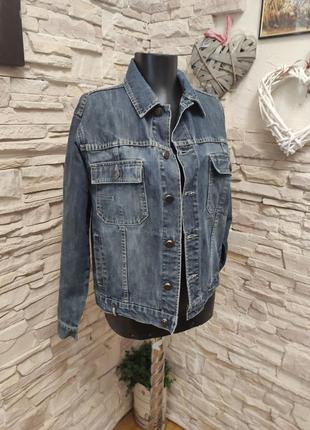 Классная винтажная модная стильная джинсовая курточка джинсовка от timberland1 фото