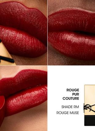 Червона помада для губ yves saint laurent rouge pur couture satin colour lipstick rm rouge muse ysl2 фото