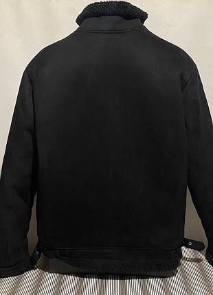 Мужская замшевая дубленка на меху