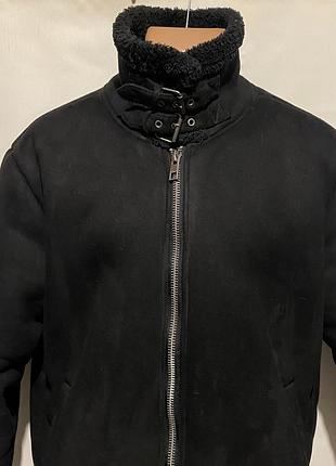 Мужская замшевая дубленка на меху