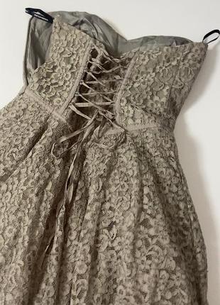 Кружевное мини платье 5
