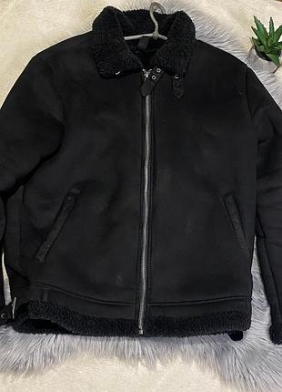 Мужская замшевая дубленка на меху