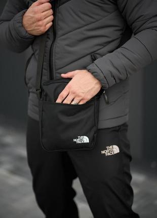 Комплект куртка tnf чорно-сіра + штани tnf. барсетка tnf у подарунок!6 фото