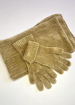Набор шарф рукавиці