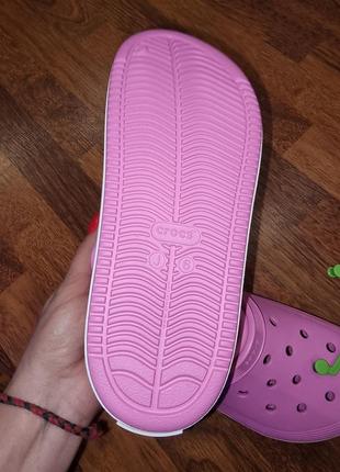 Шлепанцы crocs crocband clean clog t 208479 taffy pink3 фото