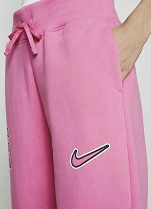 Рожеві спортивні штани на флісі брюки джогери nike sportswear phoenix fleece pant оригінал6 фото