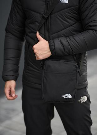 Комплект куртка tnf чорна + штани tnf. барсетка tnf у подарунок!