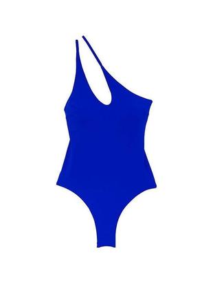 Купальник женский victoria's secret cutout one-shoulder слитный s синий3 фото