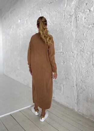 Вязаное платье футляр длины миди производство туречки5 фото