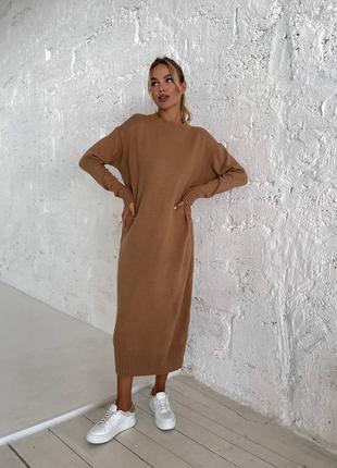 Вязаное платье футляр длины миди производство туречки2 фото