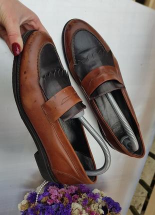 Туфли мокасины кожаные