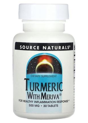 Source naturals куркума з міривою 30 таблеток індійський шафран curcuma longa куркумін sns-024191 фото