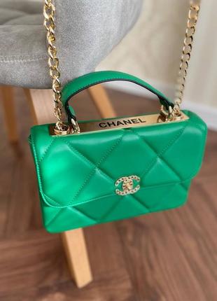 Яркая сумочка chanel сумка зелена я