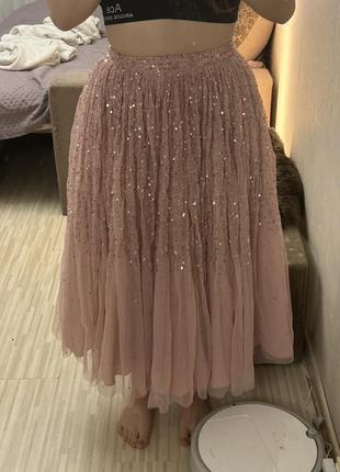Невероятная нарядная юбка с бисером asos