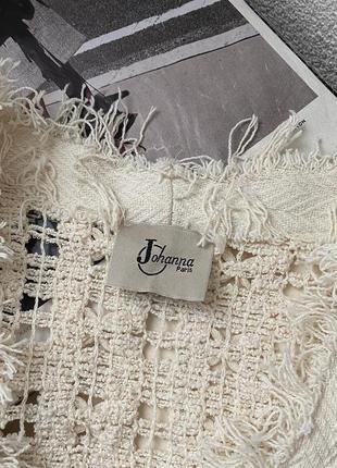 🤎стильний актуальний кремовий кардиган від дизайнерського люксового бренду johanna paris😍текстура , тканина , ґудзики , деталі🤤2 фото