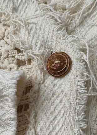 🤎стильний актуальний кремовий кардиган від дизайнерського люксового бренду johanna paris😍текстура , тканина , ґудзики , деталі🤤5 фото
