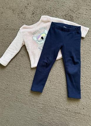 Штанишки лосины детские теплые