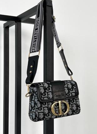Жіноча сумка cristian dior крос-боді сірий текстиль діор через плече брендова сумка