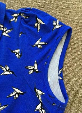 Распродажа платье asos миди натуральное с принтом птиц в стиле кейт медлтон6 фото