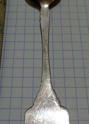 Кавова срібна ложка з позолотой4 фото