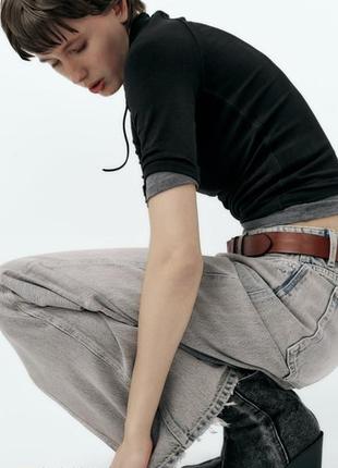 Zara джинсовые ковбойские сапоги демисезонные8 фото