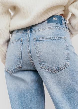 Вареные джинсы женские с карманами zara new5 фото