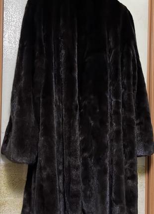 Большой размер 50-56❗️🔥шуба норкова black glama номерна 100 см8 фото