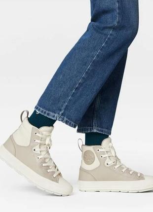 Нові жіночі кеди converse chuck taylor all star berkshire boot papyrus2 фото