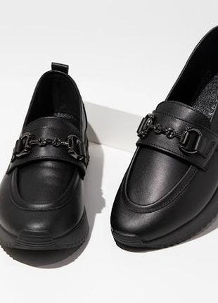Туфли женские черные кожаные ilona 193/32