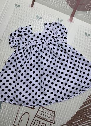 Дитяча сукня/ платтячко для дівчинки в горошок 80 см cool club2 фото