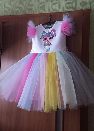 Платье лолл свитковое нарядное платье для девочки на праздники день рождения подарок