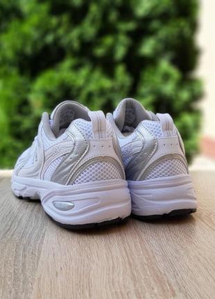 Женские кроссовки New Balance M-LIFESTYLE Marathon Running Shoes Sneakers MRL247KN белые с серебром5 фото