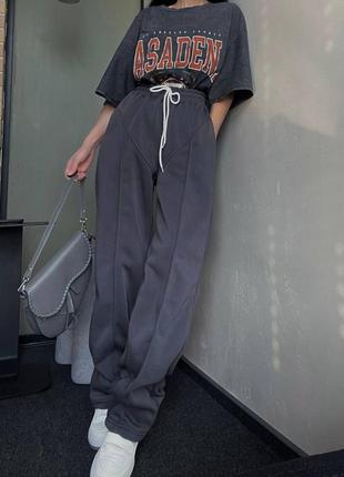 Очень крутые женские спортивные прогулочные брюки со стрелками и имитацией трусиков6 фото