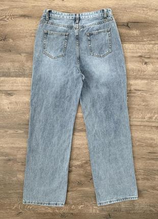 Широкие джинсы с рваными коленями shein wide leg3 фото