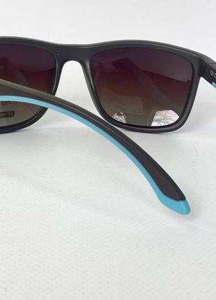 Солнцезащитные очки в матовой пластиковой оправе с градиентной тонировкой маска с гибкими заушниками3 фото