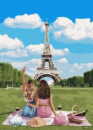 Картины по номерам "подружки в париже" идейка kho4790 40*50см