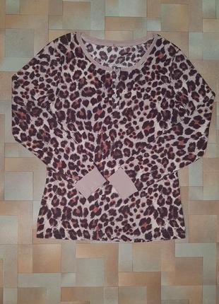 Распродажа! кофта теплая домашняя леопард, термо флис-велюр george 8-10 р-р