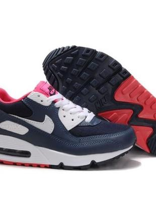 Женские кроссовки nike air max 90 синие  - nd0091 фото