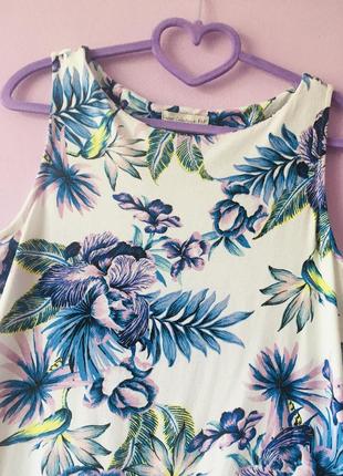 Лёгкая блузка кофта футболка в цветы с баской5 фото