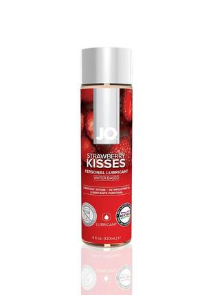 Лубрикант на водной основе system jo h2o strawberry kiss, со вкусом клубники, 120 мл (so1672)