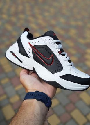 Мужские кроссовки nike air monarch белые с черным7 фото