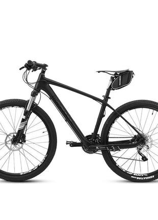 Велосипедна сумка підсідельна velcro світловідблискувальна rockbros c16 чорний4 фото