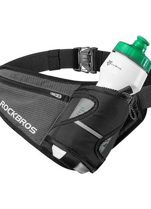 Спортивна сумка на пояс (крос боді)  для бігу та велоспорта rockbros d36 чорний