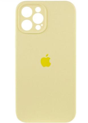 Чехол для iphone 11 silicone case square full camera цвет 51 mellow yellow1 фото