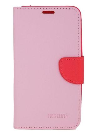 Чохол-книжка mercury 5.5" колір світло-рожевий