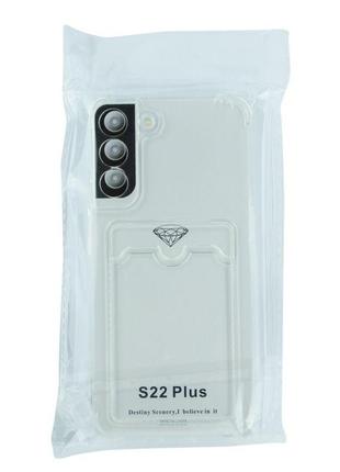 Чохол pocket card transparent case для samsung s22 plus колір transparent2 фото