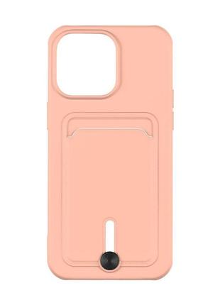 Чохол для iphone 15 plus tpu colorfull pocket card колір 19 pink sand