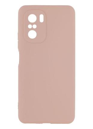 Чехол для xiaomi poco f3 full case no logo with frame цвет 19 pink sand